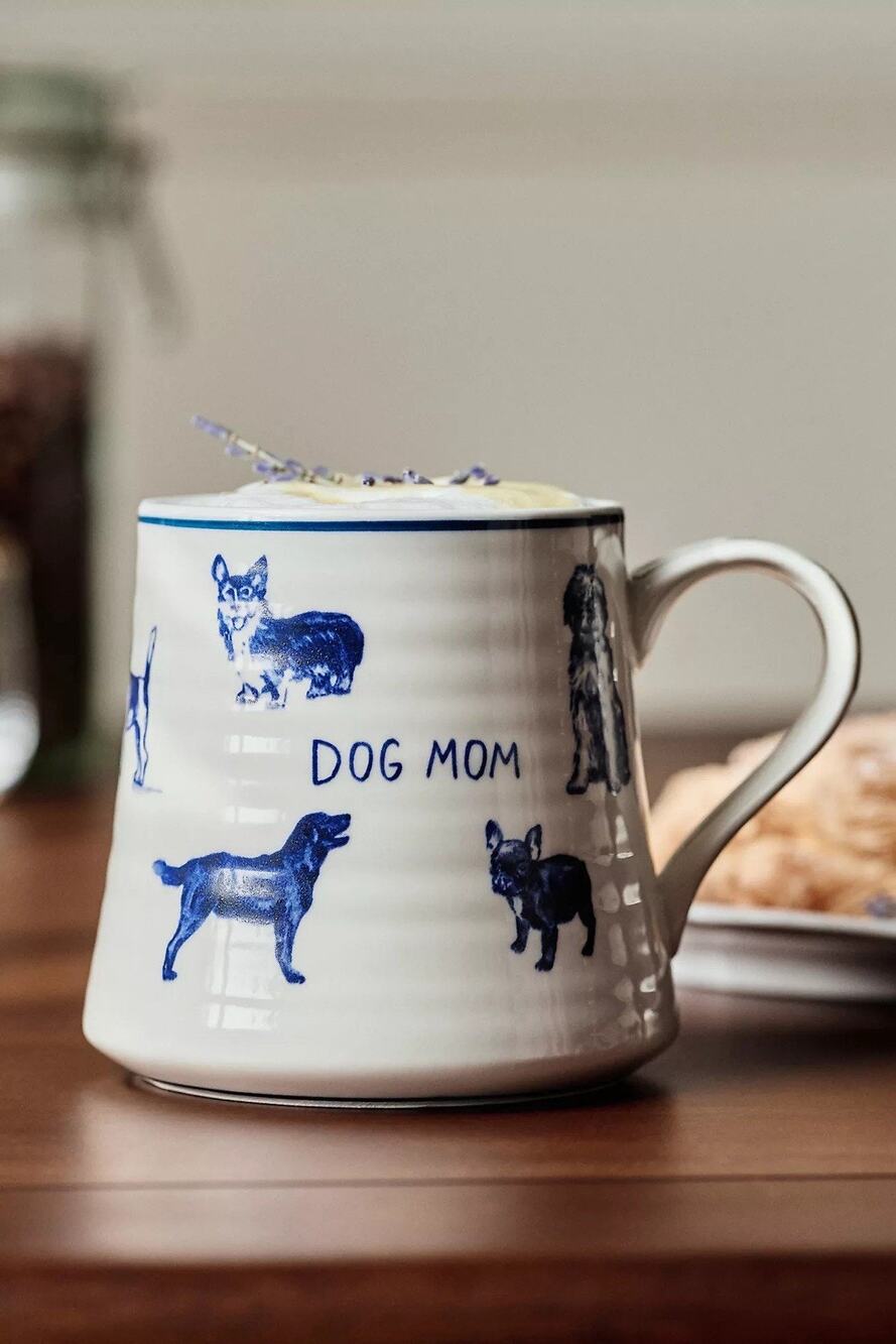 Anthropologie Molly Hatch Stoneware Dog Mom Mug Single